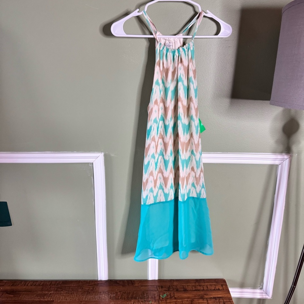 Charming Charlie women’s size small chic  Chevron Halter Dress